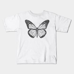 Hand drawn Butterfly using dot work Kids T-Shirt